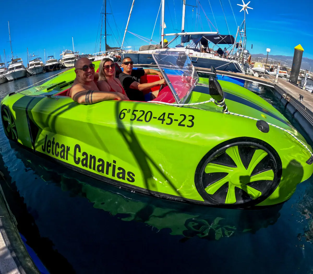 Guests getting ready for the jetcar excursion in Tenerife